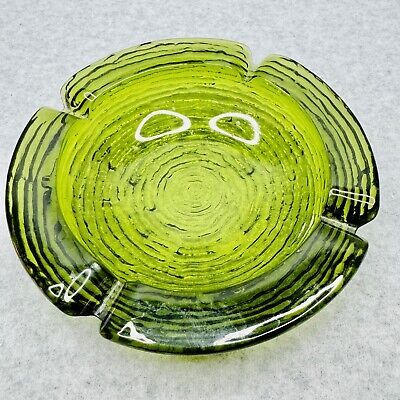 Vintage Anchor Hocking Ashtray Soreno Avocado Green Ripple Glass MCM 6.25 inch  | eBay Vintage Decorating Ideas For The Home, Cool Ashtrays, Antiques Value, Vintage Ashtrays, Vintage Kitchens, Vintage Mason Jars, College Room, Vintage Ashtray, Vintage Kitchenware