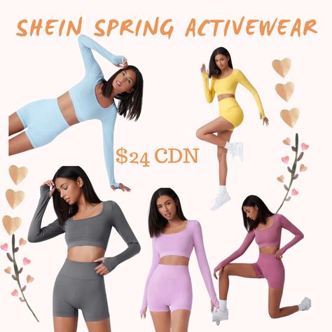 Shein Sports Wear, Shein Activewear, Spring Activewear, Working Out Outfits, Sports Tee, Sports Wear, Sports Tees, Thumb Holes, Sport Wear