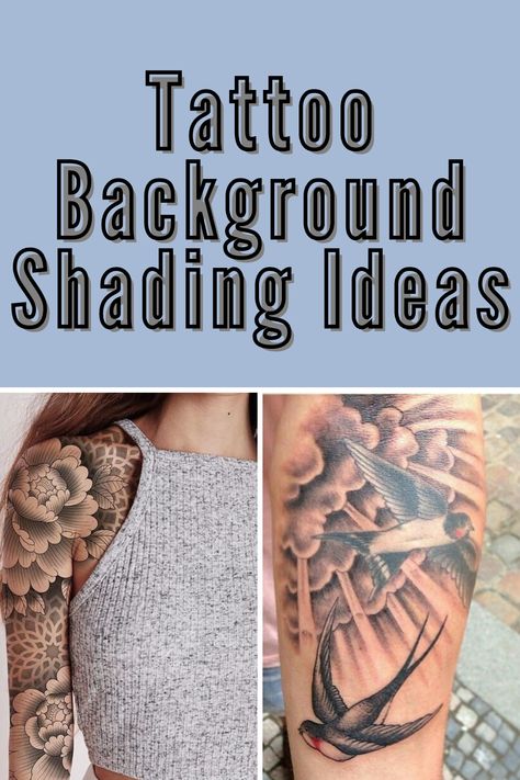 Tattoo Background Shading Ideas + Info - TattooGlee Background Shading Tattoo Ideas, Fill In Tattoo Ideas, Shading Ideas, Gap Filler Tattoo, Tattoo Sleeve Filler, Tattoo Shading, Tattoo Filler, Tattoo Background, Back Of Shoulder Tattoo