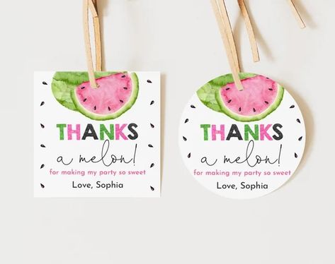 HoneydesignStore - Etsy Sour Patch Kids Gift, Thanks A Melon, Watermelon Party Favors, Watermelon Gift, Pink Watermelon, Watermelon Party, Watermelon Birthday, Sour Patch Kids, One In A Melon