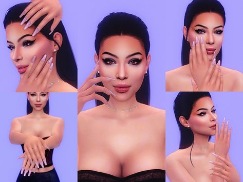 KatVerseCC's Pose Pack 24 CAS Sims 4 Nails, Pattern Pictures, Sims 4 Cas, Sims Community, Electronic Art, Picture Collection, Portrait Poses, Maxis Match, The Sims Resource