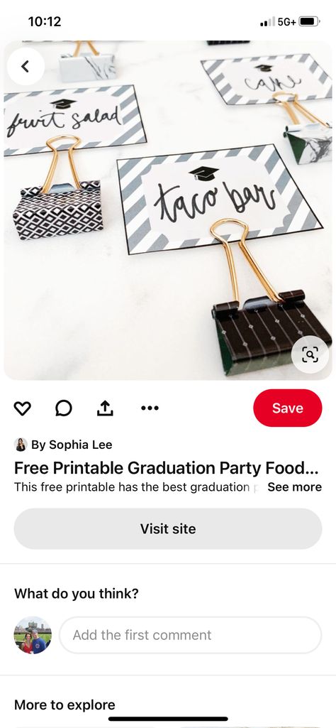 Education Major Graduation Party, Graduation Party Foods, Education Major, Taco Bar, Graduation Party, Free Printables, Education, 10 Things