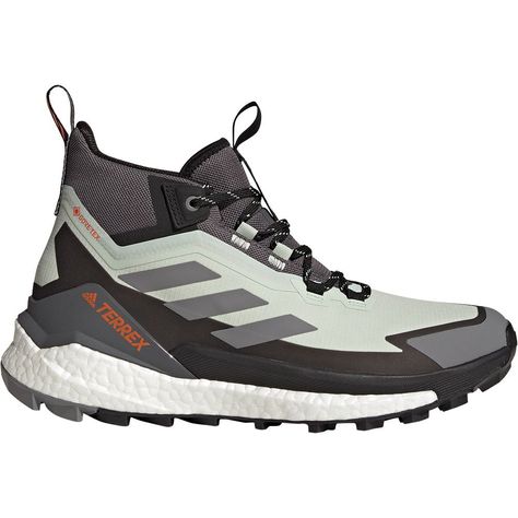 adidas Terrex Free Hiker 2 Goretex Hiking Shoes Green | Trekkinn Walking Boots Women, Adidas Terrex Free Hiker, Hiking Shoes Women, Womens Hiking Shoes, Waterproof Hiking Shoes, Hiking Sneakers, Adidas Running Shoes, Adidas Terrex, Grey Sneakers