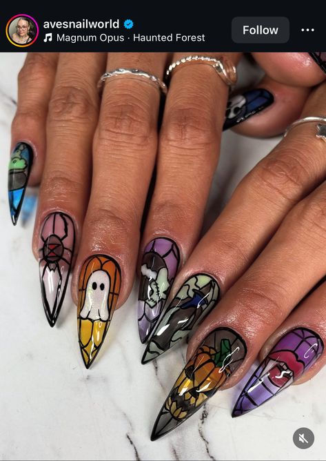 Stained Nails, Horror Nails, Glass Nails Art, Anime Nails, Goth Nails, Glass Nails, Nail Jewelry, Short Acrylic Nails Designs, Funky Nails