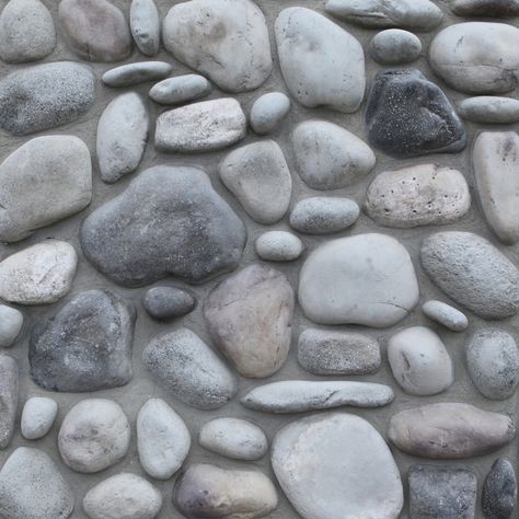 River Rock House, Layering Plants, River Rock Wall, River Rock Stone, Faux Stone Walls, Stone Fence, Cinder Block Walls, Garden Decoration Ideas, Stone Cottages