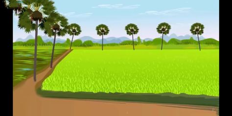 Village Cartoon Background Hd, 2d Background Animation, Cartoon Background Design, Dattatreya Images Full Hd Wallpaper, Grass Png, Village Scene Drawing, Field Illustration, Jungle Cartoon, Village Background