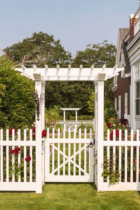 Walpole Outdoors, Wooden Garden Gate, Garden Archway, Custom Gates, Garden Arbor, White Picket Fence, Fine Living, Good Neighbor, Fence Gate