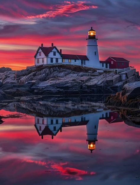 I grew up in Maine | Maine Coastal Route, Maine 🇺🇲 | Facebook Maine Lighthouses, Dream Landscape, Light House, All Over The World, Lighthouse, Growing Up, Maine, To Start, Around The Worlds