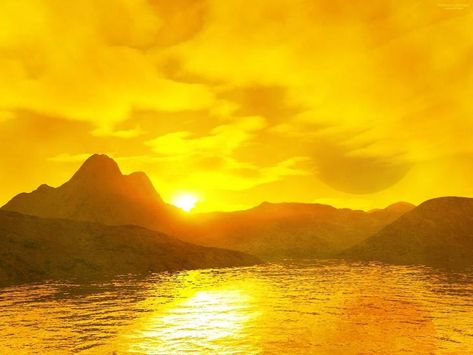 Y e l l o w  A e s t h e t i c  - Imgur Sun Background, Ios 4, Sun Aesthetic, Calming The Storm, Yellow Sky, Sunset Background, Beauty Wallpaper, Yellow Sun, Sunset Landscape