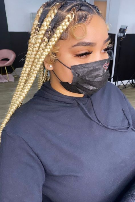 Blonde Plaits Box Braids, Blonde Large Box Braids, Jumbo Knotless Box Braids Blonde, Blonde Large Knotless Box Braids, Jumbo Blonde Knotless Box Braids, Large Knotless Box Braids Blonde, Large Blonde Knotless Braids, Blonde Large Knotless Braids, Large Blonde Knotless Box Braids