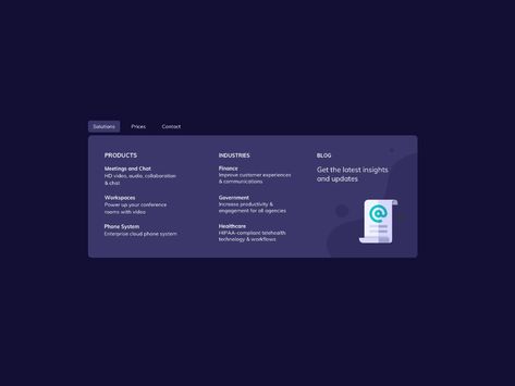 Mega Menu UI Design by Ildiko Gaspar on Dribbble Mega Menu Ui, Mega Menu Design, Website Navigation, Mega Men, Cloud Phone, Mega Menu, Navigation Design, Menu Designs, Flat Ui