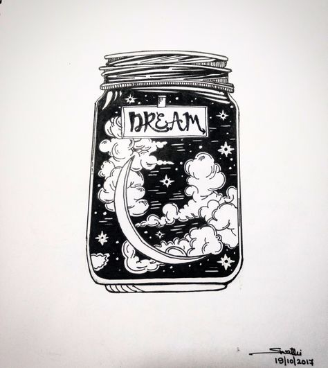 Day 19 of Inktober 2017 Jar of Dreams #Art Dream Sketch Inktober, Dream Ink Drawing, Inktober 2023 Golden, Inktober Dream Drawing, Inktober 2023 Dream, Dreams Inktober, Inktober Logo, Dream Inktober, Ink Tober