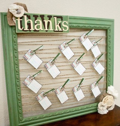 Guest Project — Make a Thanksgiving Blessing Board! Shop The Habitat Store for  Screw Eyes, Frame and other materials needed. Have a place for people to write down and display what they are thankful for at your gathering Diy Thanksgiving Crafts, Gratitude Board, November Crafts, Thanksgiving Blessings, Thanksgiving Decorations Diy, Diy Thanksgiving, Thanksgiving Diy, Thanksgiving Crafts, Holiday Projects