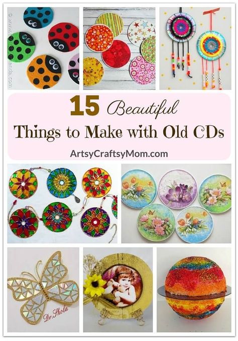 This Earth Day, get your family into recycling mode and turn trash into treasure by checking out these 15 beautiful things to make with old CDs. Crafts For Earth Day, Crafts With Cds, Recycled Cd Crafts, Cd Recycle, Cd Crafts Diy, Old Cd Crafts, Recycled Cds, Steam Lessons, Kids Holidays