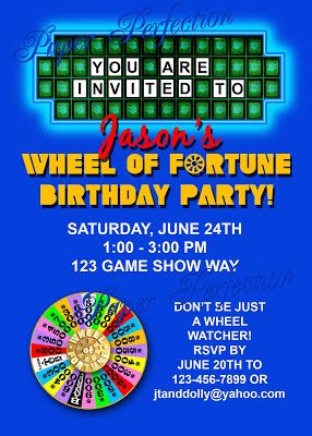 Paper Perfection: Wheel of Fortune Invitation and Party Printables Wheel Of Fortune Party, Fate Movie, Fortune Wheel, Wheel Of Fortune Game, Invite Ideas, Teacher Templates, Slot Machine Party, 80th Birthday Party, Adult Birthday Party