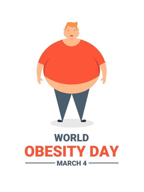 Vector illustration of overweight boy, world obesity day great for banners, posters or templates. World Obesity Day, Vector Sketch, Flyer Design, Adobe Stock, Vector Art, Banners, Stock Vector, Vector Free, Vector Illustration