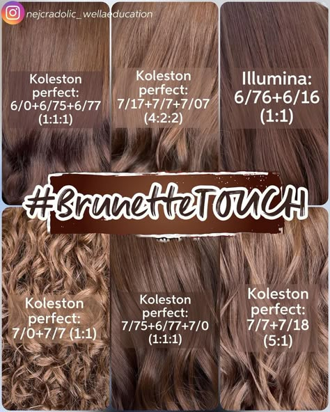 𝓝𝓮𝓳𝓬 𝓡𝓪𝓭𝓸𝓵𝓲𝓬 / Hair color artist | It’s autumn 🍂🍁🦔🪵🌰 Are you ready for something beautiful? There is stunning formulas☺️ #brunette #brunetka #brunettes #brownhair… | Instagram Twiggy Hair, Wella Formulas, Toner Formulas, Cool Brown Hair, Golden Brown Hair Color, Hair Formulas, Hair Formula, Colour Touch Wella, Wella Hair Color