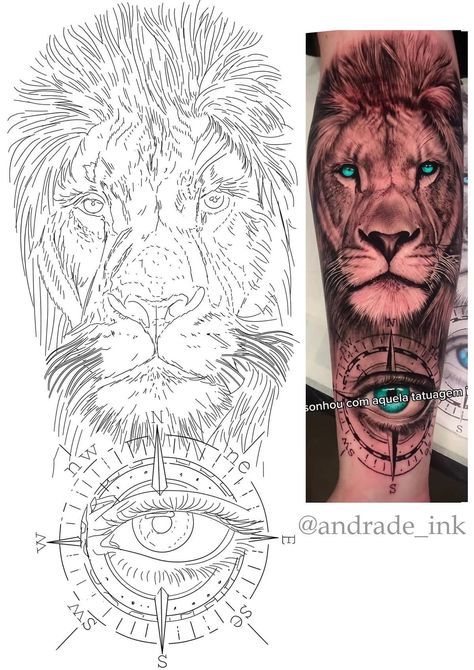 Loin Tattoos Design, Lion Tattoo Stencil, Tattoos Stencils Outline, Lion Stencil, Chest Tattoo Stencils, Lion Art Tattoo, Big Cat Tattoo, Egyptian Tattoo Sleeve, Lion Tattoo Sleeves