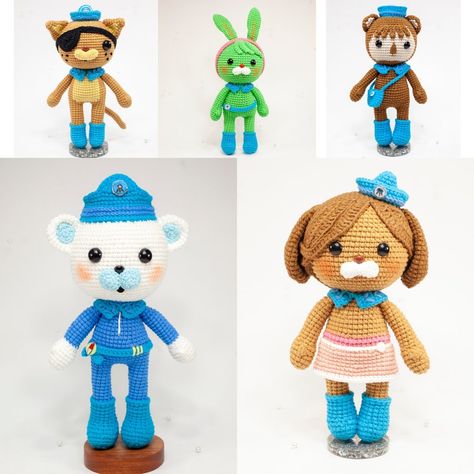 Octonauts Crochet, Captain Barnacles, Milk Cotton Yarn, Soft Milk, Personalized Dolls, Dolls For Sale, Crochet Inspiration, Princess Dolls, Amigurumi Doll