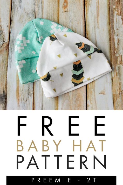 Syprosjekter For Nybegynnere, Baby Hat Sewing Pattern, Hat Sewing Pattern, Pola Topi, Hat Sewing, Diy Sy, Hat Patterns To Sew, Baby Hat Patterns, Sew Ins