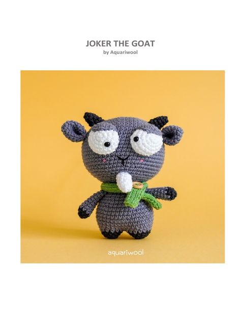 Goat Character, Single Crochet Decrease, Crochet Decrease, Scarf Yarn, Crochet Weaves, Knitting Needles Sizes, Bobble Stitch, The Goat, Black Thread