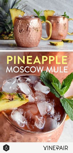 The perfect pineapple cocktail to celebrate the beginning of Fall! Make sure you use copper mugs and real ginger beer for the full effect of this cold cocktail. Pineapple Moscow Mule, Moscow Mule Recipe Classic, Beginning Of Fall, Moscow Mule Cocktail, Moscow Mule Recipe, Copper Mug, Pineapple Cocktail, Mule Cocktail, Mule Recipe