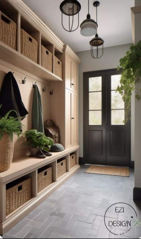 Small Mudroom Ideas, Mudroom Remodel, Mudroom Entryway, Mudroom Decor, Mudroom Laundry Room, Mud Room Storage, Mudroom Design, Kitchen Home Decor, Room Renovation