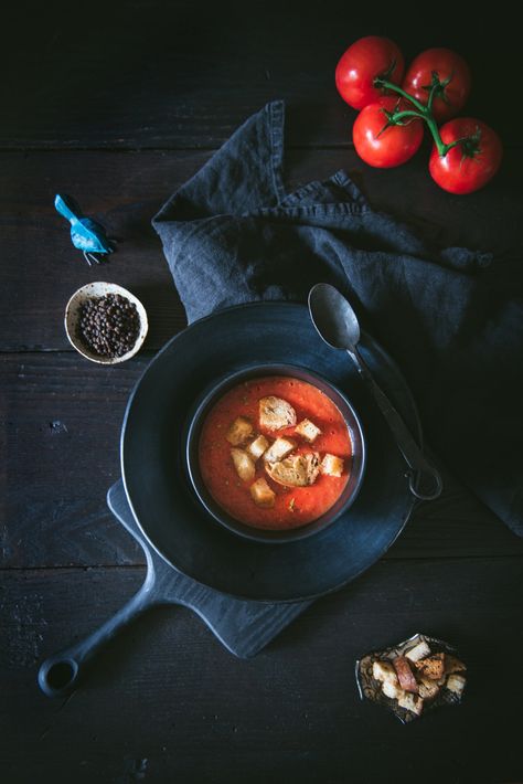 Tomato Soup Photography, Soup Photos, Strawberry Rhubarb Tart, Soup Photography, Soup Menu, Simple Ingredient Recipes, Food Shoot, Food Competition, Rhubarb Tart