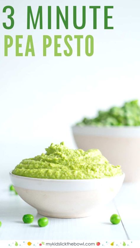 A healthy pesto recipe made without basil #peas #pesto #pestorecipe #vegetarian #vegetarianrecipe #vegetables #healthyrecipes #healthyeating Pasta Recipes Easy Healthy, Healthy Pasta Meals, Healthy Pesto Recipe, Cooking With Kids Easy, Healthy Pesto, Pea Pesto, Quick Vegetarian Meals, Baby Led Weaning Recipes, Weaning Recipes