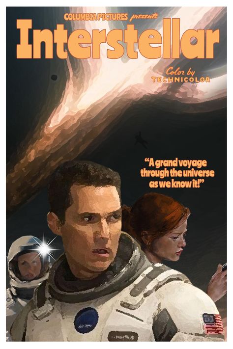 My vintage take on one of my favorite modern films (Interstellar - 3000 x 4500) Interstellar Poster, Interstellar Film, Interstellar 2014, Retro Space Posters, Interstellar Movie, Movie Poster Room, Vintage Movie Posters, Space Movies, Western Artwork