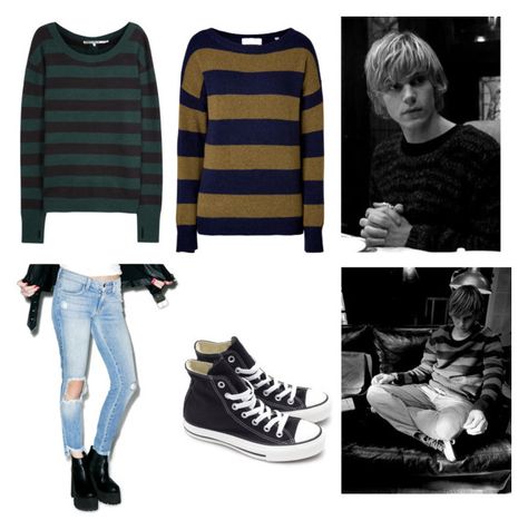 "Tate Langdon Outfit(s)" by kaley-langdon ❤ liked on Polyvore featuring Siwy, Pam & Gela, A.L.C. and Converse Tate Langdon Outfit, American Horror Story Fashion, Cute Outfits With Jordans, Pretty Cardigans, Tate Langdon, Winter Leggings, Purchase Order, Dress Sweater, Cute Outfits For School