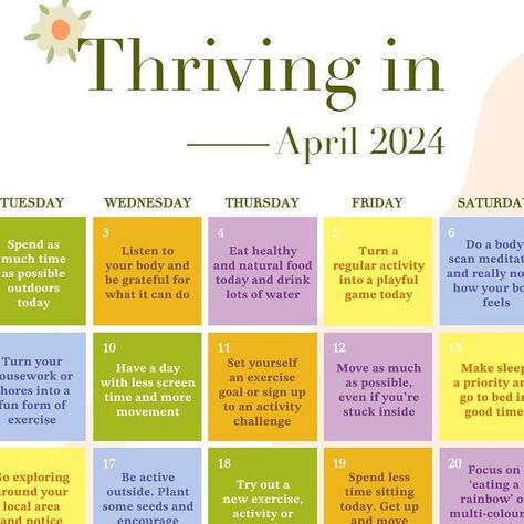 April is all about growth 🌱✨ and what better way to blossom than with a challenge designed to elevate your everyday? Follow the #Thr... | Instagram Daily Routine Planner, April Challenge, Monthly Challenges, Monthly Challenge, Support Each Other, Routine Planner, Daily Task, Finding Inner Peace, Have A Day