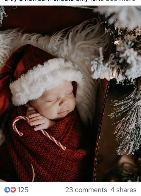 Newborn Santa Photos, At Home Christmas Newborn Photoshoot, Nicu Baby Christmas Photos, Newborn December Pictures, Newborn Girl Christmas Shoot, Newborn First Christmas Pictures, Newborn New Years Photography, Newborn And Toddler Christmas Pictures, Newborn At Christmas