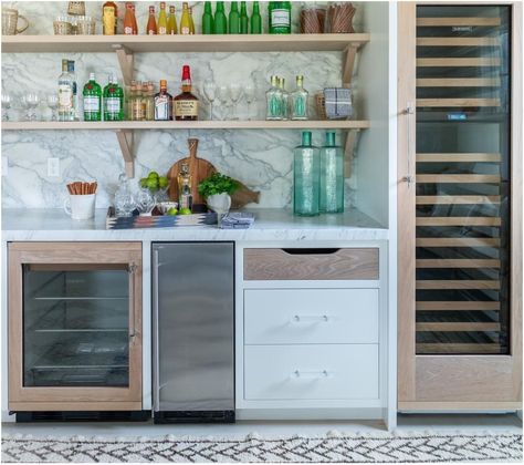 2022 Interior Design Trends: The Year Of Self-Expression Bar Nook, Beverage Fridge, Pantry Remodel, Built In Bar, Dream Kitchens Design, Cabinetry Design, Appliance Pull, Signature Hardware, Home Trends