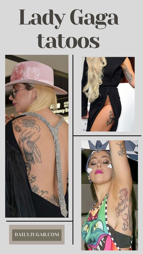 Lady Gaga Tattoos, Lady Gaga Tattoo, Tattoos Inspos, Son Tattoos, Meaning Tattoos, Guys Tattoos, Skin Tattoo, Tattoo Trend, Stylish Tattoo