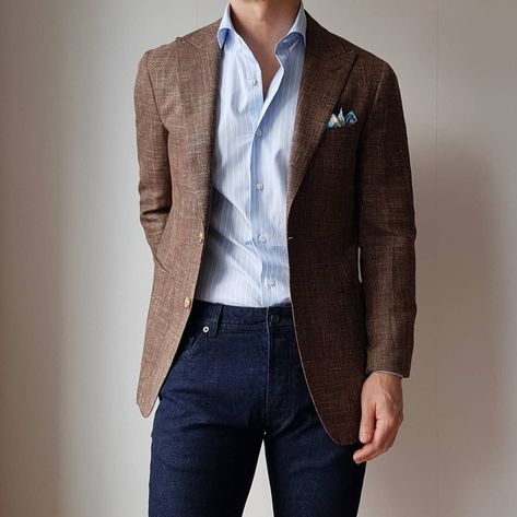 Sports Coat And Jeans, Sport Coat Outfit, Blazer Outfits Men, Mens Business Casual Outfits, Classy Outfits Men, Mens Fashion Blazer, Look Formal, Coat Outfit, Mens Casual Dress Outfits