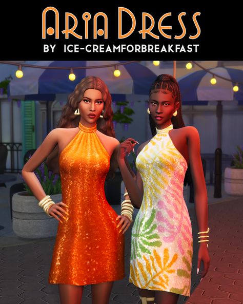 June 2024 - Aria Mini-Dress | Patreon Dress Sims 4 Cc, Sims 4 Toddler Clothes, Aria Dress, Pelo Sims, Sims 4 Mm Cc, Ice Dresses, Sims 4 Cc Folder, Sims 4 Dresses, Sims 4 Mm