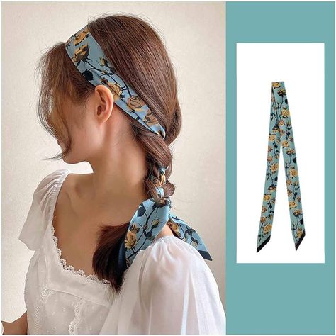 Amazon.com : Iaceble French Satin Silk Long Headband Scarf Blue Ribbon Scarf Head Band Ponytail Hair Scarf Hairband Hair Tie (Blue) : Beauty & Personal Care Ribbon Scarf, Headband Scarf, Scarf Head, Silk Headband, Blue Beauty, Hair Ribbon, Ponytail Hair, Scarf Headband, Hair Scarf