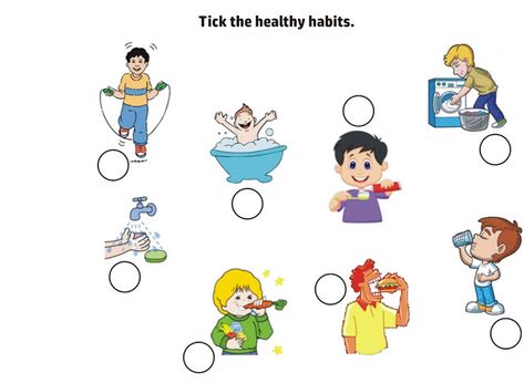 worksheets: Tick The Healthy Habits Good Habits Chart For Kids Worksheet, Healthy Habits Worksheets For Grade 1, Healthy Habits Worksheet For Preschool, Good Habits Worksheets For Kids, Good Habits Worksheet For Kindergarten, Healthy Habits Preschool Activities, Good Habits Worksheet, Healthy Habits Worksheet, Habit Worksheet