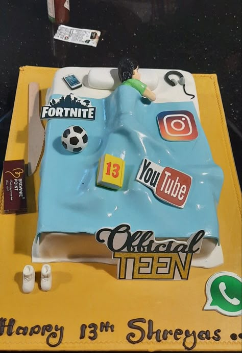 Thirteen Cake Ideas, Cakes For 13th Birthday Boy, Birthday Cake For 13th Birthday Boy, Birthday Cake For 17th Birthday Boy, Birthday Cake 13 Boy, 13th Birthday Party Ideas For Boys Theme, Cake For 13th Birthday Boy, Birthday Cake Teen Boy, Cake For 17th Birthday Boy