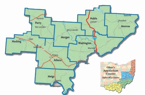 Ohio's Appalachian Country Appalachian Ohio, Map Of Ohio, Athens Ohio, American States, Ohio History, Jefferson County, Usa States, Ohio River, Amish Country