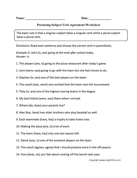 Practicing Subject Verb Agreement Worksheet Ged Worksheets, Subject Verb Agreement Worksheet, Subject Verb Agreement Rules, Nouns And Verbs Worksheets, Proper Nouns Worksheet, Adverbs Worksheet, Persuasive Writing Prompts, Linking Verbs, Nouns And Pronouns