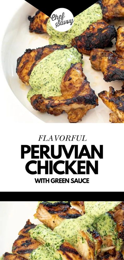 Peruvian Chicken With Green Sauce, Chicken With Green Sauce, Spicy Green Sauce, Creamy Green Sauce, Peruvian Chicken Recipe, Sauce For Grilled Chicken, Apartment Recipes, Green Chef Recipes, Green Sauce Recipe