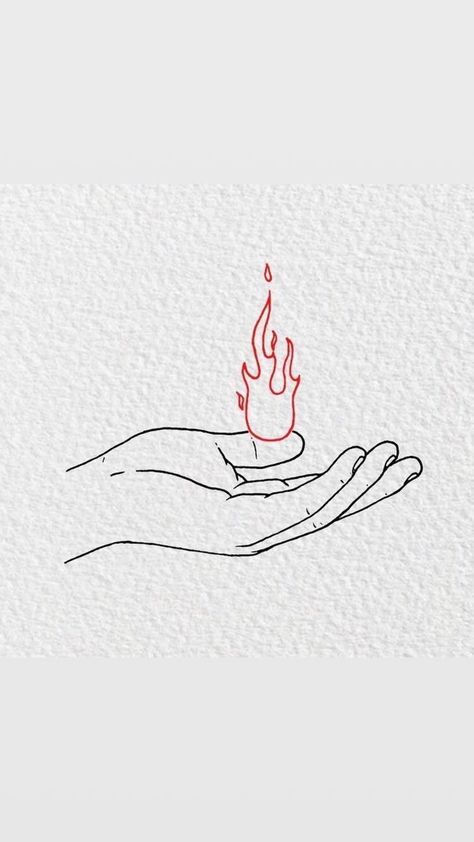 Flame Illustration, Fire Sketch, Tattoos Art, Drawings Simple, Mini Tattoos, Cool Art Drawings, Line Art Drawings, Tiny Tattoos, 로고 디자인