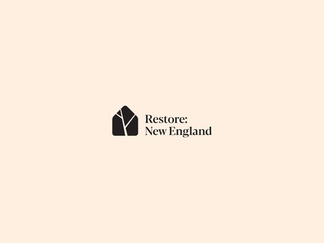 I worked alongside Restore: New England to develop a clear and compelling brand presence from day one. 

The chosen logo mark was a simple house shape that visualizes contrasting realities. The pieces of the house can be seen as a mosaic of diverse pieces. There is a sense of fractured pieces being brought back together within one common family. Further, the negative space can be seen as a tree shape, to represent new life. #logo #brand #church #community New England Design, Housing Development Branding, Housing Logo Design, Tree House Logo, Church Logo Inspiration, Housing Logo, Social Media Manager Website, England Logo, Town Logo