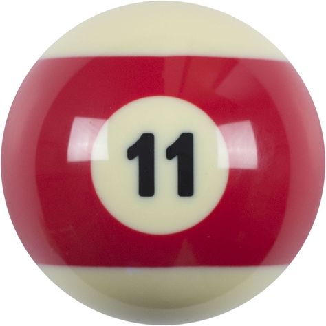 The Numbered 11 Action Standard Replacement Pool Ball is a specific replacement ball numbered "11" that meets the standard size and quality of pool balls, providing a suitable solution for replacing a missing or worn-out ball in your pool set.  - Material : Polyresin - Commercial Use : No - Size : 2.25" Billiard Cue Cases, Snooker Cue, Cue Rack, Cue Cases, Ball Aesthetic, Jelly Wallpaper, Pool Ball, Wall Racks, Novelty Items