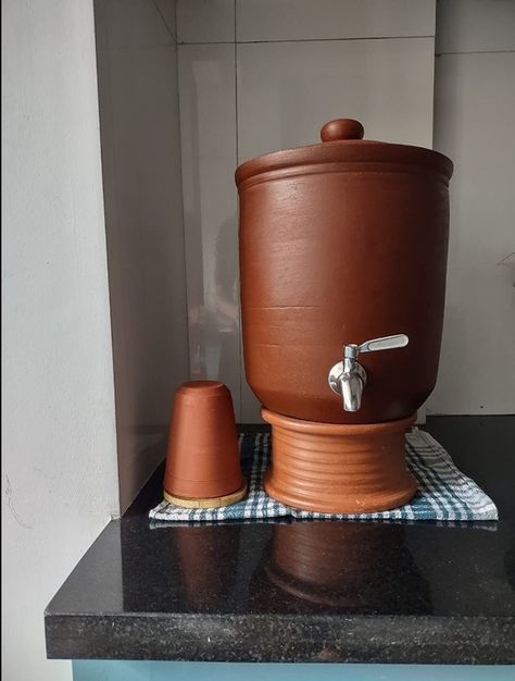 Matka Stand In Kitchen, Kitchen Utensils Organization, Drawer Organization Kitchen, Clay Water Pot, Indian Kitchen Utensils, Kitchen Utensils List, Utensil Drawer Organization, Utensil Organizer, Kitchen Utensil Organization