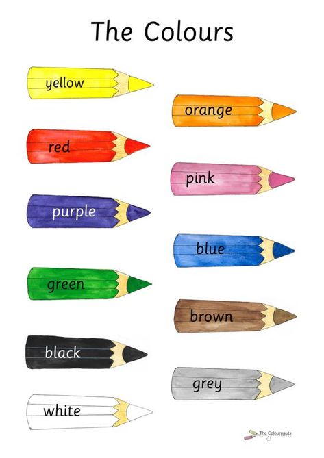 Colours Chart For Preschool, Color Chart Preschool, Colors Chart Preschool, Color In English, English For Kindergarten, English Colours, Learning Colors For Kids, Colors Preschool, Staff Wellbeing