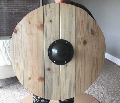 Homemade Viking shield by me Viking Shield Drawing, Viking Shields Designs, Wooden Shield Diy, Viking Shield Diy, Diy Shield Medieval, Viking Shield Design, Wooden Viking Shield Diy, Viking Shields, Escudo Viking