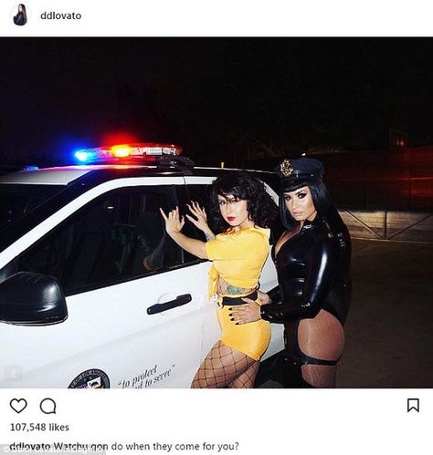 Demi Lovato Dress, Celebrity Fancy Dress, Cop Outfit, Demi Lovato Body, Celebrity Halloween Costumes, Instagram Snap, Scantily Clad, Outfits 2017, Demi Lovato